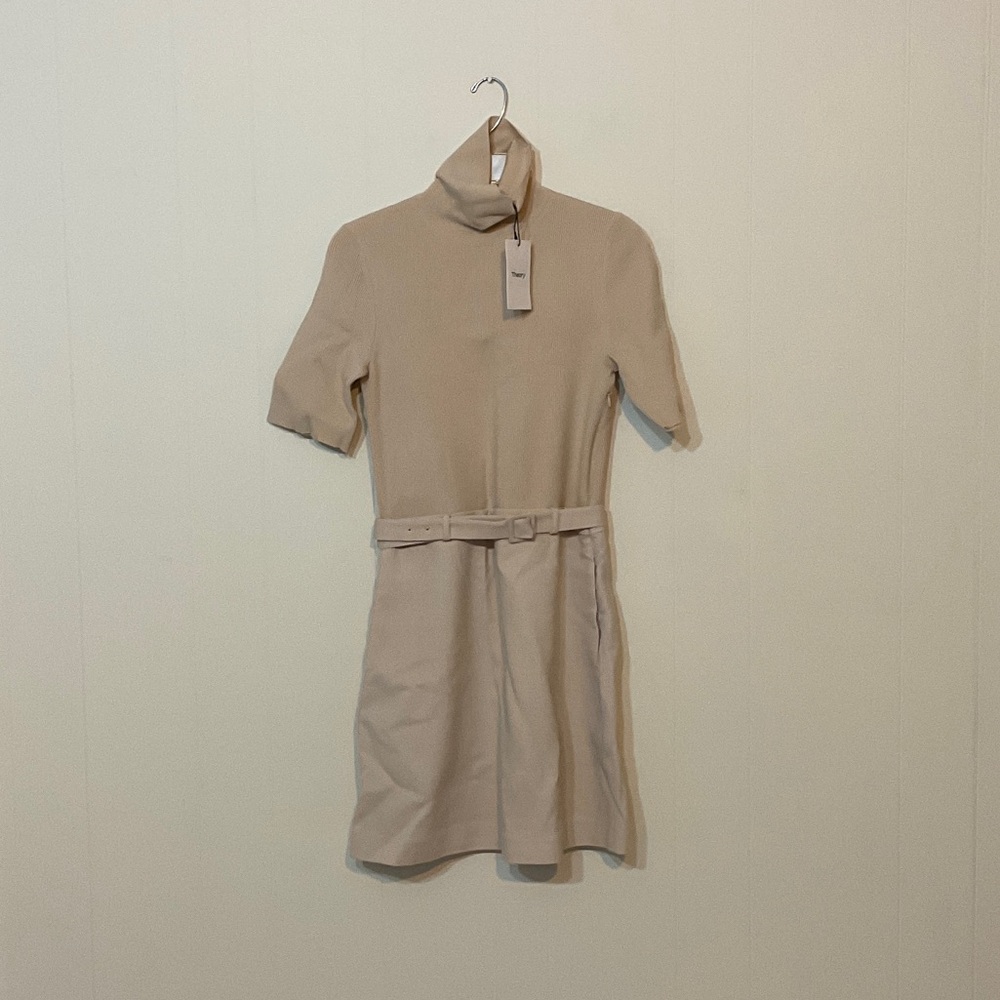 Theory Tan Belted Mini Dress (NWT)